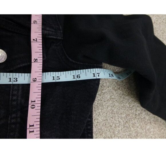 Levis' Black Denim Hybrid Hoodie Trucker Jacket - Picture 11 of 12